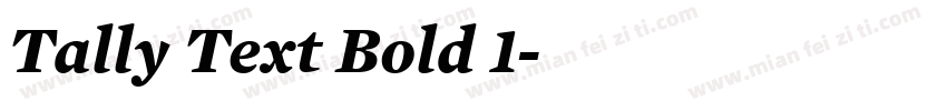 Tally Text Bold 1字体转换